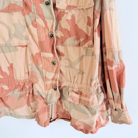 Free People Blush & Tan Camo Utility Jacket - Picture 3 of 5